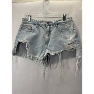 Forever 21 Lightwash Cut-off Denim Shorts Size 30
